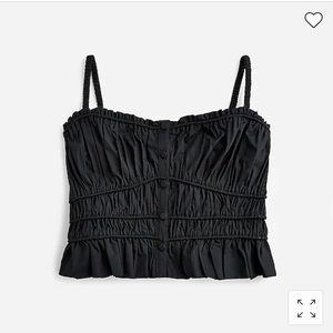 J Crew Cinched-waist cotton poplin tank top